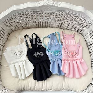 Pet Dog Sweet Dress Schnauzer Teddy Poodle Puppy Bomei Söt hundklänning Summer Celebrity Style Princess Suspender Pet Dog kjol