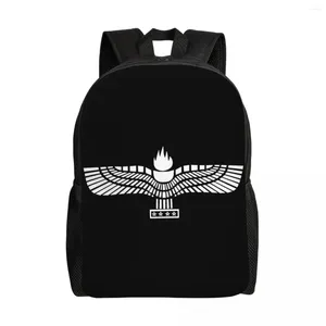 バックパックSyriac Suryoyo Lage Laptop Men Mens Fashion BookBag for School College Student Aramean Bag