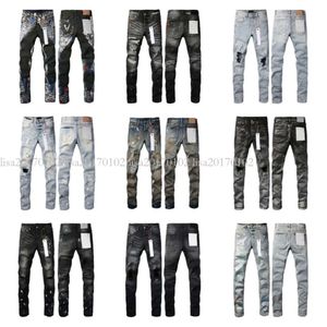 Am designer mens mager jeans desig 22 färger lång flodhäst klistermärke broderi smal denim rak streetwear mager byxor grossist