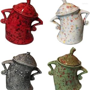 Mughe 1 set di temperamento può aprire la tazza di tea pot di tea pot creativo di stagione in plastica in plastica decorazione per la casa