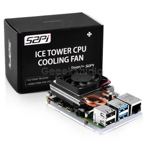 プリンター新しいRaspberryPi 4B Ultra Thin Ice Tower Cooler Cooling Fan for RPI 4 Model B CPUファン