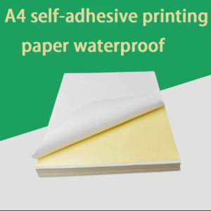 Papier 100 A4 Tintenstrahllaserdrucker Papierhandwerk Kopierer Aufkleber wasserdichtes Etikett Aufkleber Hochglanzmatt Papier dicker druckbare Holzpapier