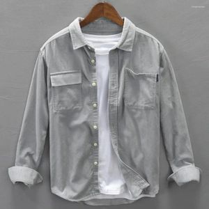 Мужские повседневные рубашки грузовые карманные рубашка мужская рубашка на пуговицах для вельветовой рабочая одея