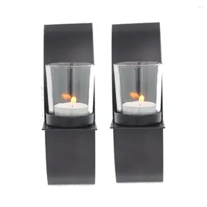 Candle Holders 2pcs/set Romantic Home Ornament Wall Sconce Holder Living Room Candlestick Modern Wedding Decorations Iron Art Christmas