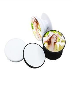 Heart Round Sublimation Telefonhalter Airbag Stand Haken Blank DIY Personalisierte kundenspezifische Stick auf Plastik -Handy Mount Metall i9407057