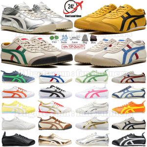 Con scatola Onitsukas Tiger Mexico 66 Sneaker da donna Scarpe da donna Uccidi Bill Silver Pink Birch Peat Tokuten Beige Grass Vintage Leatine Allenatori all'aperto