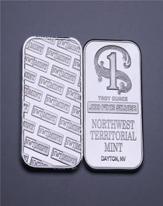 1 Troy Ounce 999 Fine Silver Bullion Bar Northwest Teeritorial Mint Silver Bar SilverPlated Brass no Magnetism6700290