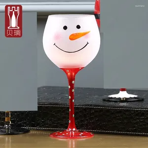 Weingläser kreativer und personalisierter handbemalte rotes Glas hohe Burgunder Bar Dekorationen Weihnachtsgeschenke Hausgebrauch zu Gebrauch