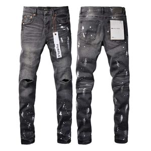 Burple Brand Jeans American High Street Paint Gray Paint 9039