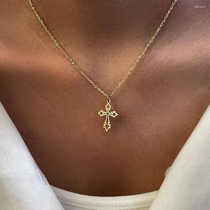 Chains Stainless Steel Necklaces Vintage Cross Pendants Chain Choker Jewellery Fashion Necklace For Women Jewelry Goth Party Gifts