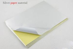 Paper 50 Sheets A4 Blank Matte Silver Label Paper Sheets For Laser Printer