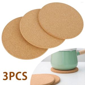 Bordmattor Cork Pot Holder Heat Resistant Round Pans Stands Pad Coasters Worktop Saver Kitchen Surface Protection Gadget