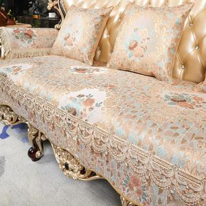 Pokrywa krzesełka europejska luksusowa sofa okładka vintage haft slipcover amerykańska kanapa poduszka do salonu meble ochronne