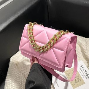 Abendtaschen Frauen Bag Kette kleiner Quadratmaterial Einfaches Freizeittemperament Fashion Messenger Handtasche Handtasche Geldbörse