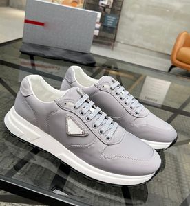 Luxury Americas Cup Sneakers Leather Trainer Patent Flat Black Blue Mesh Nylon Casual Shoes Paneled Trainers Breattable Sports Cykel Vandring Skate Shoes With Box