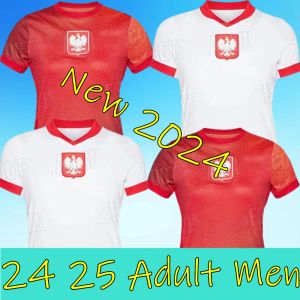 2024 2025 Nuove Polonia Lewandowski Maglie da calcio Polonia 23 24 Krychowiak Grosicki Zielinski Milik Zalewski Szymanski Ship da calcio polacco Kit Kit Kit Kit Kit