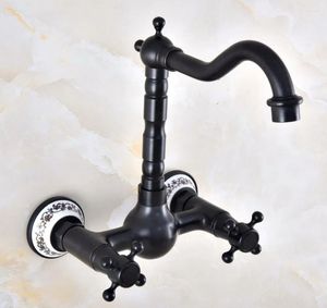 Torneiras de pia do banheiro Bronze Bronze Bronze Tap Spout Misturado Minf851