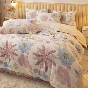 Set di biancheria da letto Coppata a quadri calda Peste invernali morbide inverno coperte pluh fluffy fogli di divano copertura da letto per coperto da letto el home decorazioni