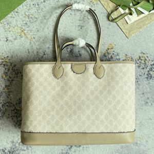 Najwyższej jakości 10a Ophidia Tote Bag luksusowy designerka torba na płótnie skórzana złota sprzętowa torebka bawełniana lniana podszewka podwójne liste