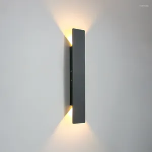 Lampa ścienna LED Prostokątne światła sypialni nowoczesne minimalistyczne oświetlenie wewnętrzne dekoracja salonu aluminium