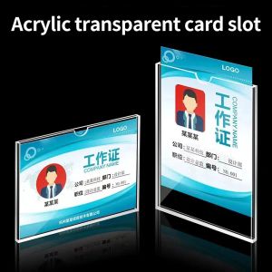 Banners Acrylic A4 Cards Slot Double Paper Box A5 Slot Photo Box Transparent Display Box Plexiglass Plate Display Board Publicity Column