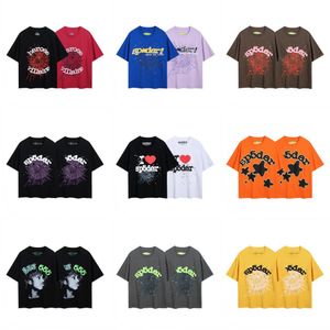 Sp5der T Shirt Erkek Tişörtleri Poloshirt gömlek SP5der Örümcek 555 Kadın Tişört Moda Sokak Giysileri Web Desen Yaz Spor Giyim Tasarımcı Üst Boyu S-XL