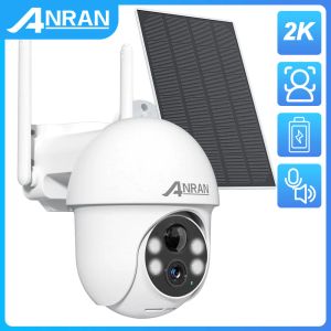 Cameras ANRAN 2K 3MP Solar Battery PTZ Camera 360° Rotation Security Surveillance Camera Outdoor Wireless Humanoid Detection Siren Alarm