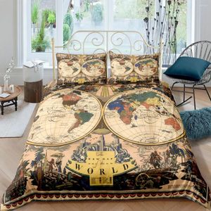 Conjuntos de cama Yi Chu Xin Retro Conjunto King Tamanho 3D Tampa de edredão com travesseiro Consolador de cama infantil