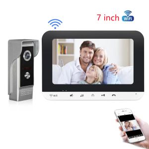 Campainha de 7 polegadas de 7 polegadas Wi -Fi Doorbell Intercom Fired Door Phone Chamne