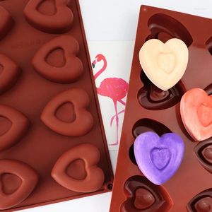 Baking Moulds 1pc Mini 8 Cavity Heart Doughnut Silicone Cake Mold DIY Cookies Muffin Moud Tools Decorating Mousse Making Mould