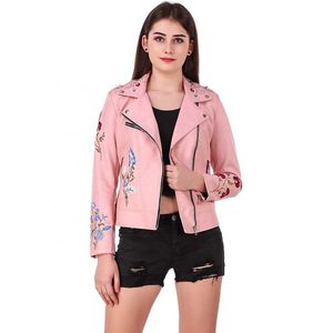 Custom Women Leather Jacket Womens Breathable Retail Full Sleeve Solid for Woman Oem Design