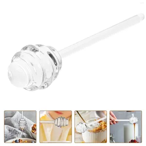Spoons Honey Stirrer Missioning Stick Dispenser mescolando Verro pratico vetro trasparente Forniture per metropolitana Accessori cucina cucina