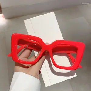 نظارات شمسية إطارات Kammpt Polygon Big Frame Punk Punk for Women Candy Color Fashion الأنيقة نظارات عتيقة للرجال تصميم العلامة التجارية