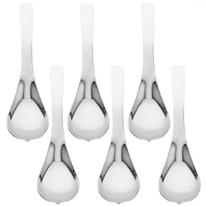 Colheres 6 PCs utensílios de cozinha de cozinha de aço inoxidável para jantar comendo lava -louças de longa alça longa prática conveniente