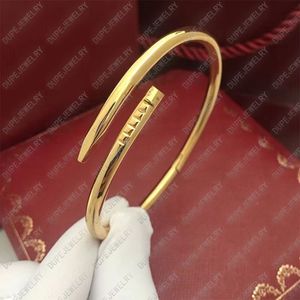 Designer Nails Bracelet Gold Jewelry Cuff Bracelets Luxury Silver Screw Bracelets Popular Women Men Love Valentines Day Gift With Box