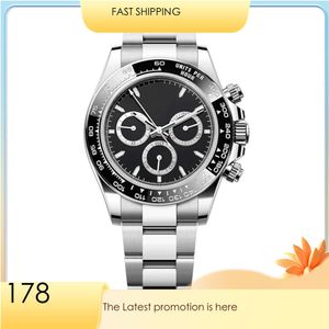 4 Stil Super N Factory Watch 904L Stahl Herren 41 mm schwarzer Keramik -Lünette Sapphire 126610 Tauchen 2813 5132