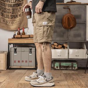 Męskie szorty Summer Trend Cargo swobodne pięć ćwierć mikro mikro elastyczne wszystkie losowe spodnie średnie
