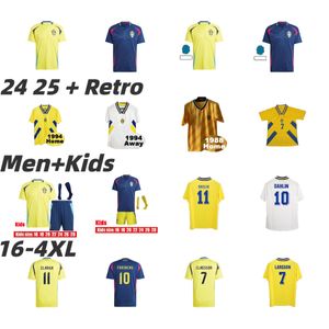 كأس يورو سويد 2024 2025 لارسون لكرة القدم جيرسي إبراهيموفيتش السويدي المنتخب 24 25 ليندلوف قميص كرة القدم إنجيسون بيرج هوم بعيدًا