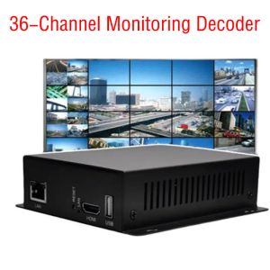 Recorder H.265/H.264 Network Video Decoder HDMI HD 1080p Onvif Decoder med USB -avkodning RTSP 4K NVR/DVR/XVR Monitoring Split Screen