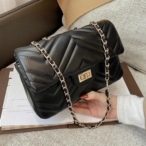 Bag V-Line Crossbody for Women 2024 Fashion Sac En huvudsaklig kvinnlig axelhandväskor och Purses Femme