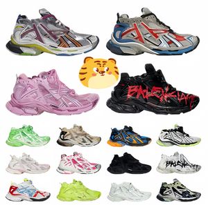 Brand Track Runners 7.0 Men Designer Women Graffiti White Blue Orange Black Multicolor Mens Shoes Trainers Big Size Sneakers 36-46 NEW