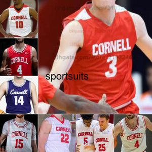 Custom Cornell Big Red Basketball 0 Evan Williams 5 Jacob Beccles 24 Josh Baldwin 25 Max Watson Mens Mulheres Juventude Jerseys 30 Chris Manon