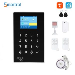 Kits Smartrol Security Alarm System GSM WiFi 2 i 1 Alarm Host Security Protection Sensor för Tuya Smart Home Security Alarms Kit