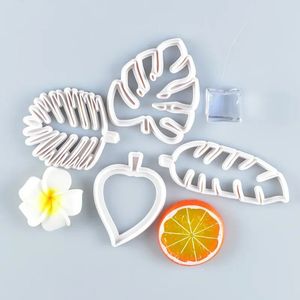 4pcs foglia cookie stampo stampo creativo biscotto jungle cookie cutter torta fondente decorazione stampo dognante fai da te stampo cucine strumenti da cucina