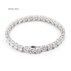 Elegante nuovo design chiusura moissanite Diamond Tennis Bracciale in argento 10K 14K 18K Gold Maissanite Catena 2mm 3mm 4mm 5mm