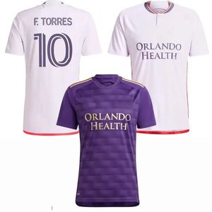 2024 2025 Orlando City SC Soccer Jerseys Man 24 25 Primär Hem Purple Väggen bort White Legacy F.Torres L.Muriel Ojeda Jansson Football Uniform