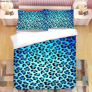 Conjuntos de cama 2024 Impressão de leopardo 3D Conjunto de edredão impressa Tampas de edredão de travesseiros com caldas de cama com caldeira de cama de cama 01