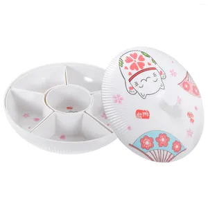 Dinnerware Sets Split Christmas Candy Containers Divided Serving Tray Melamine Snack Trays Party