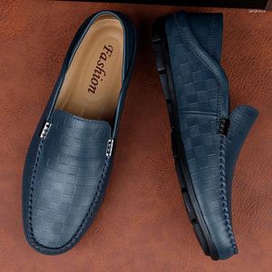 Casual Shoes Classic Brand Men's Men's Oryginalne skórzane, miękkie, podeszte biznes Flat Summer Summer