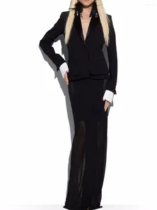 Abiti da donna 2024 ELEGANTE OFFICIO ELEGANTI SAGNO BLACI BLATLA BLAZER PATCHERA PATTANZA MONSE LUNGA SNOPO SLINE DOMENA DOMENA